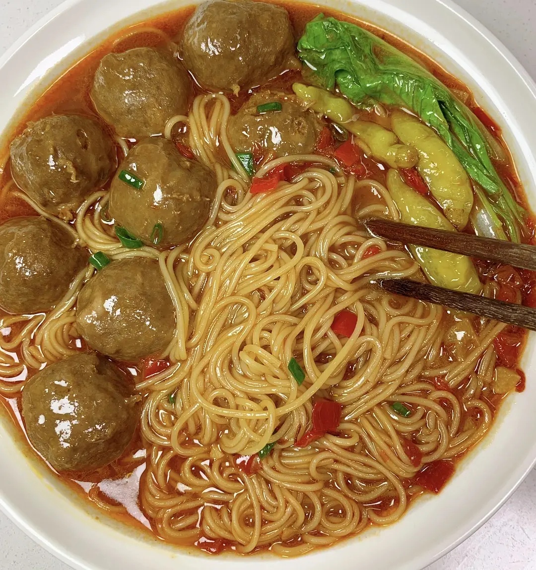 泡椒牛肉丸面