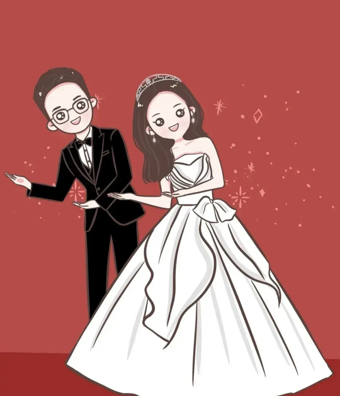 (⊙o⊙)哇,這組婚禮頭像太喜慶了!