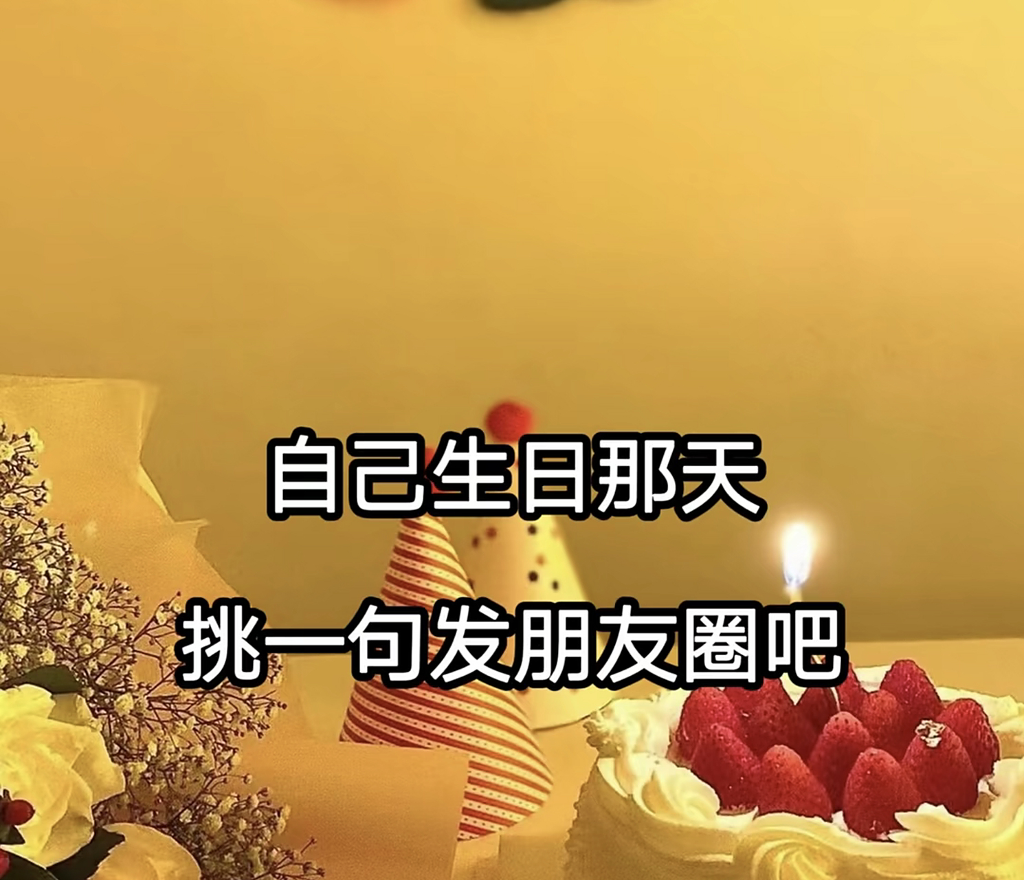 自己生日那天 挑一句发朋友圈吧
