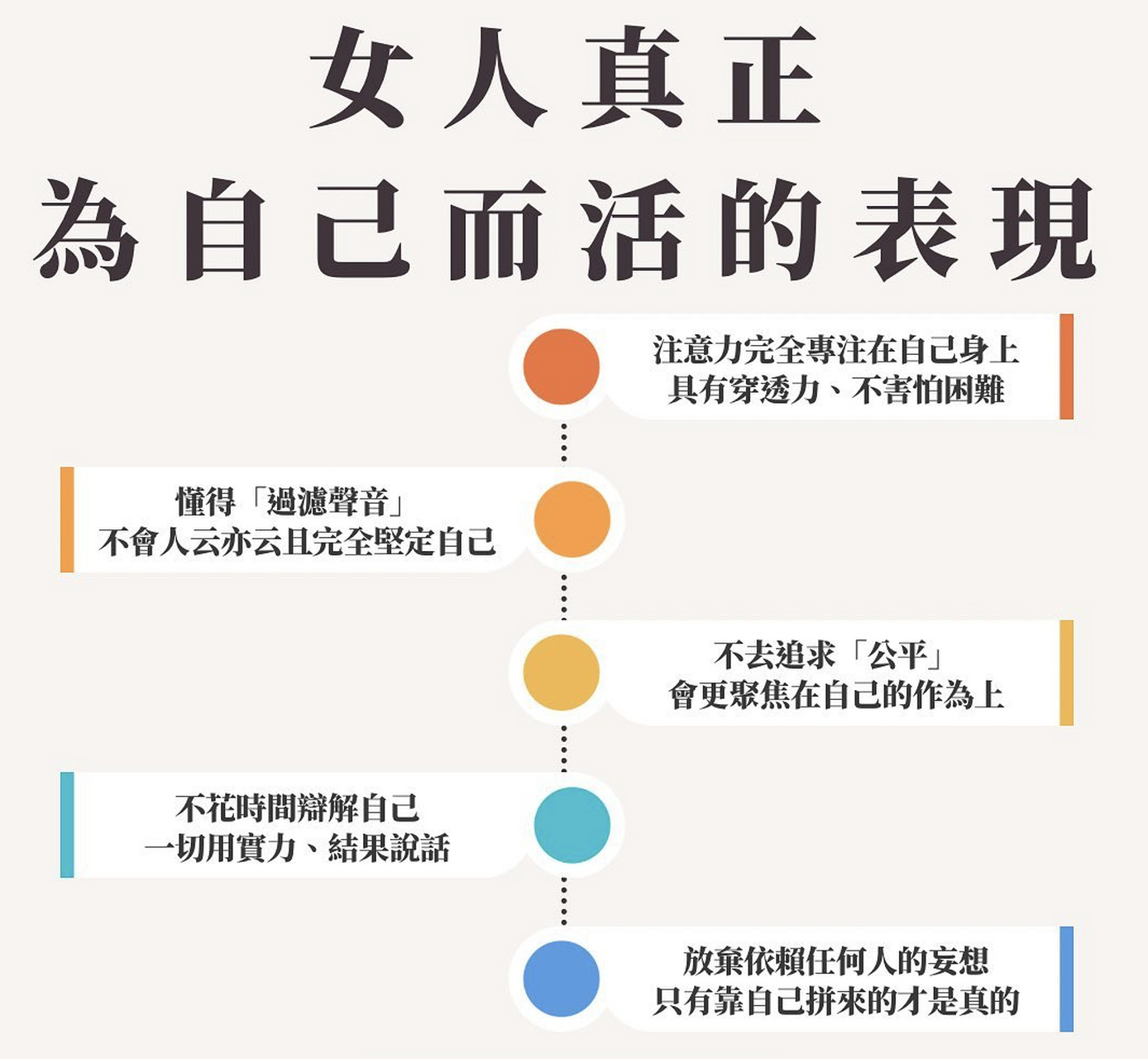 女人真正为自己而活的表现