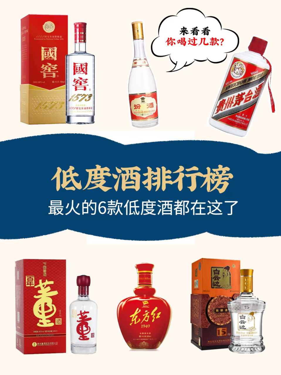 低度酒排行榜,最火的5款低度酒都在这了 国窖1537 38度	酒质无色透明