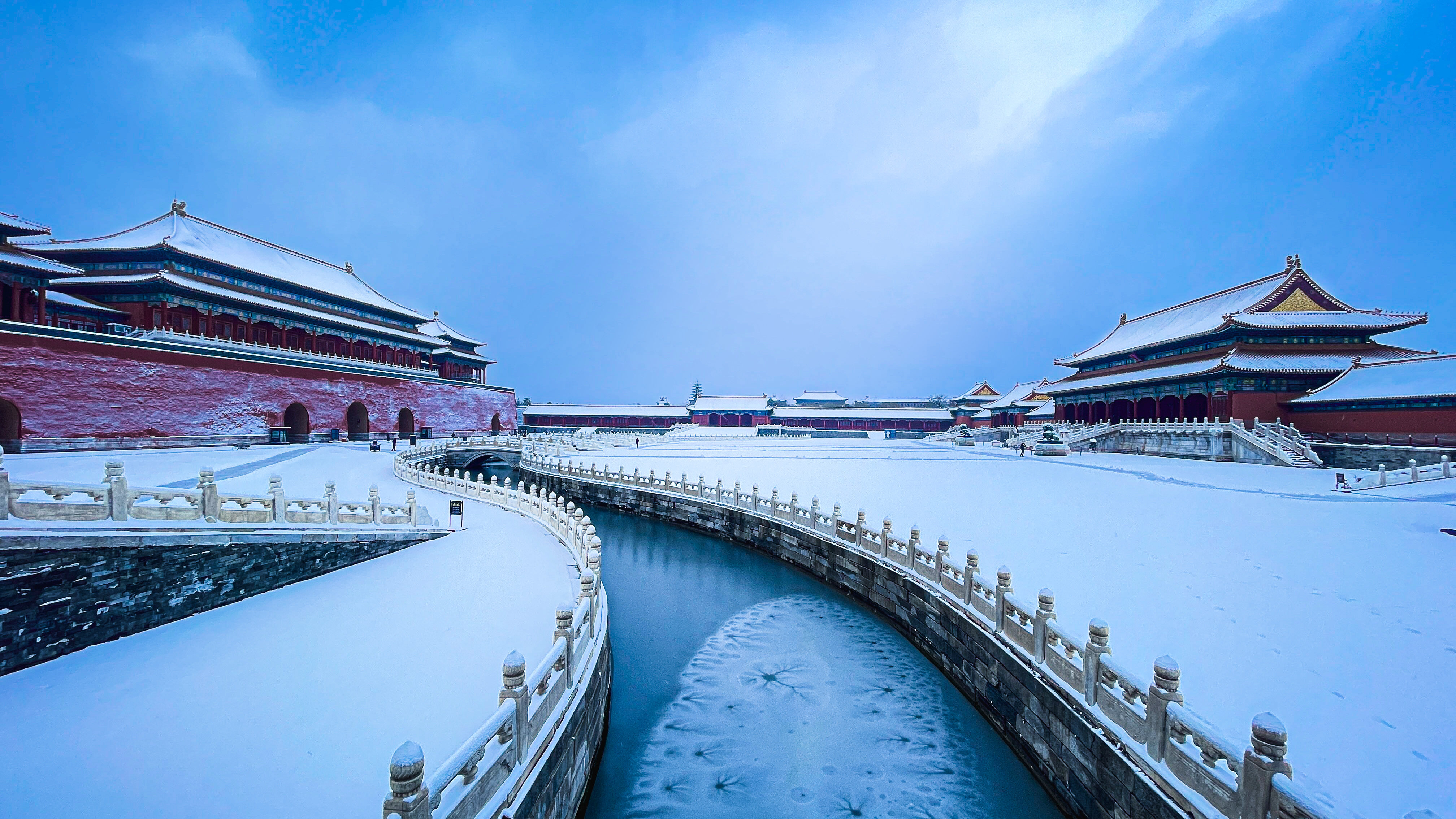 电脑壁纸故宫雪景图片