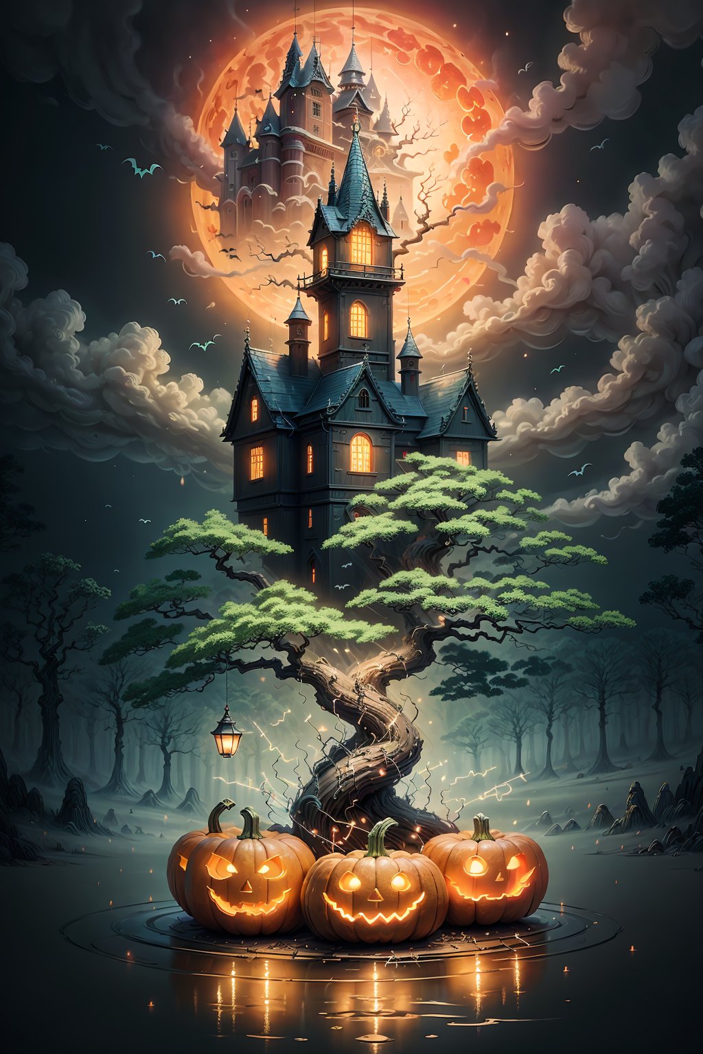 在寂静的夜晚,一座古老的城堡耸立在眼前,仿佛是世界的尽头.