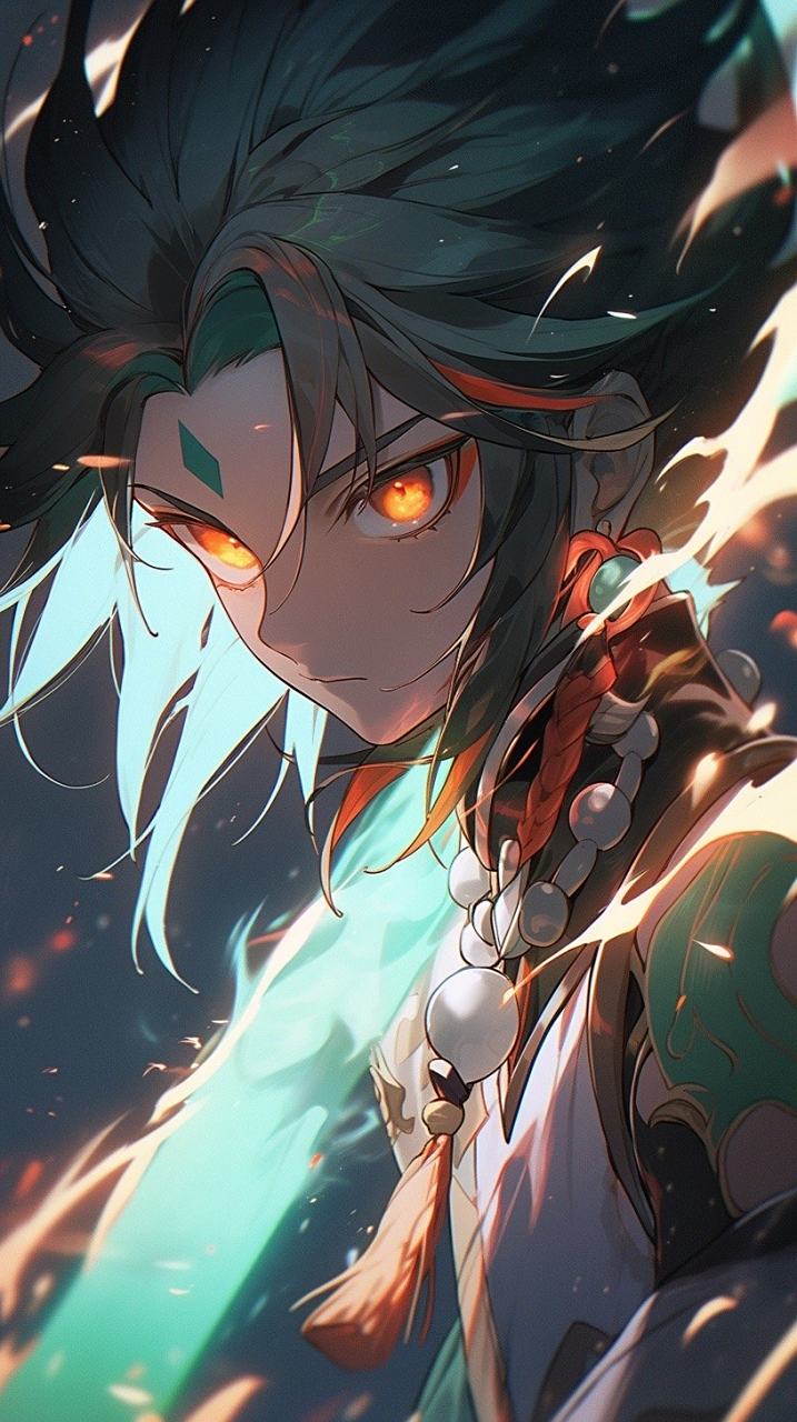 魈,守护璃月港的"三眼五显仙人"之一,美号"降魔大圣",妙称"护法夜叉