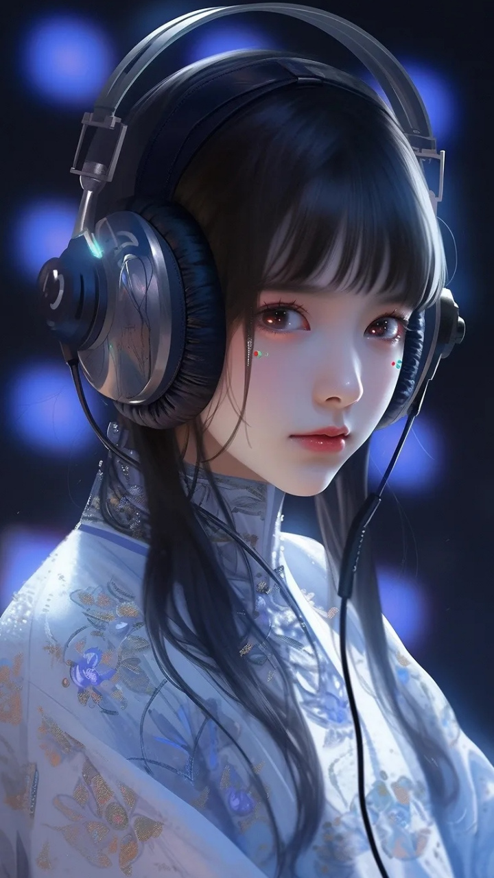 戴耳机,唱着戏,古今多少事,尽在春风中!