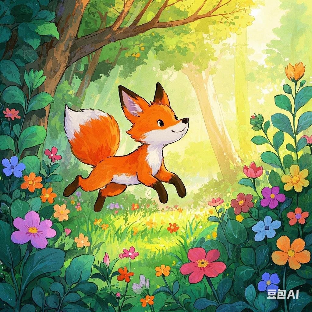 在花丛中漫步的小狐狸,仿佛能闻到春天的气息,嘿,你找到那抹最鲜艳的