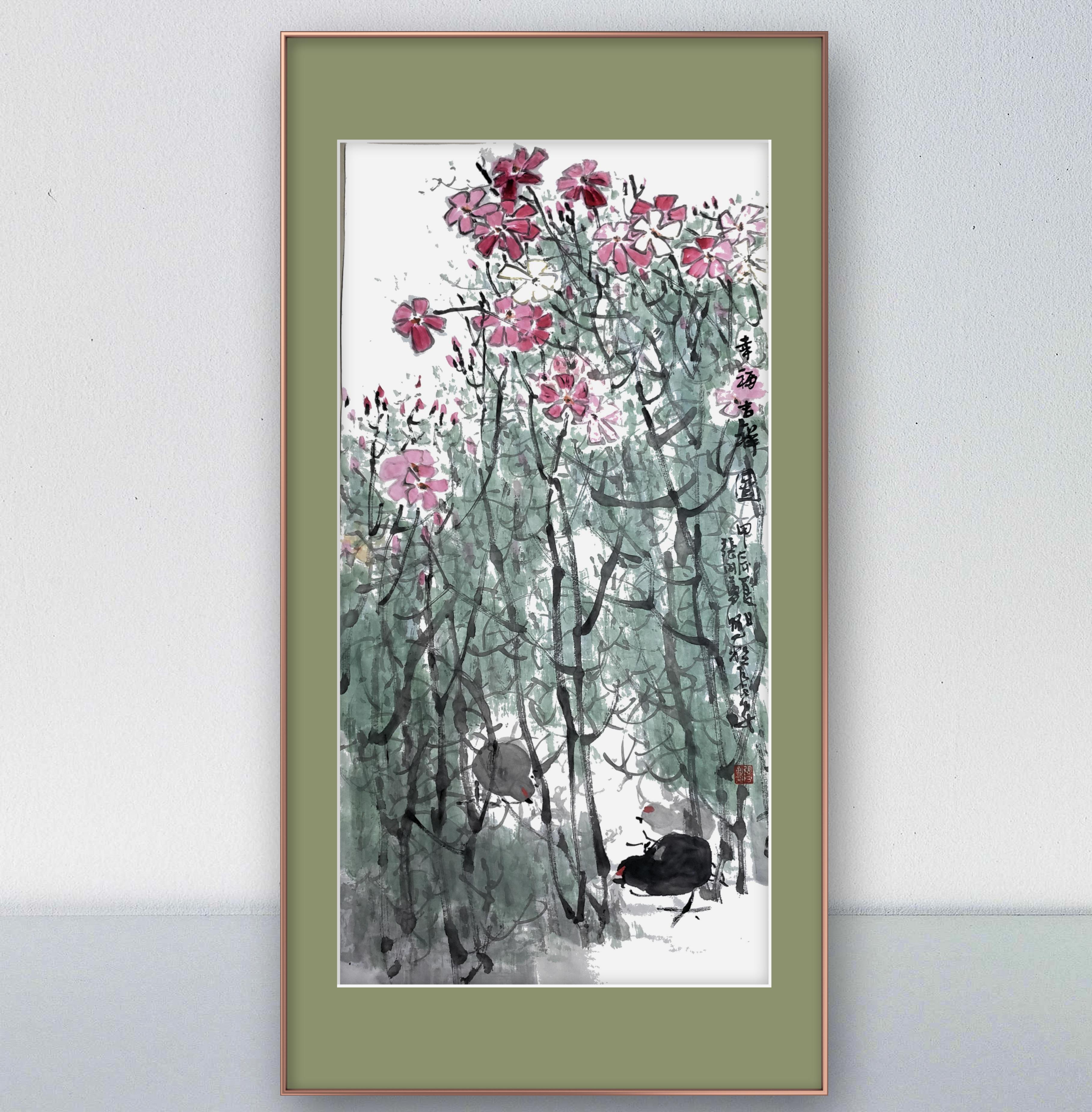 花鸟·《格桑花》 格桑花的花语很多,但有一句说的是:幸福眼前人.