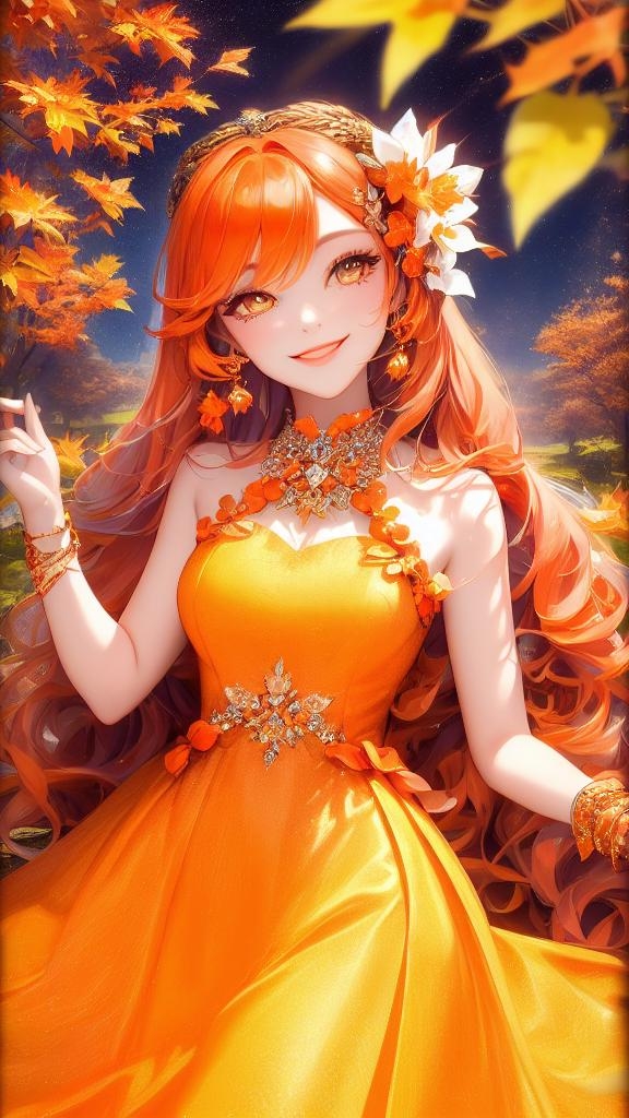 秋日暖阳下的橙色少女🍁