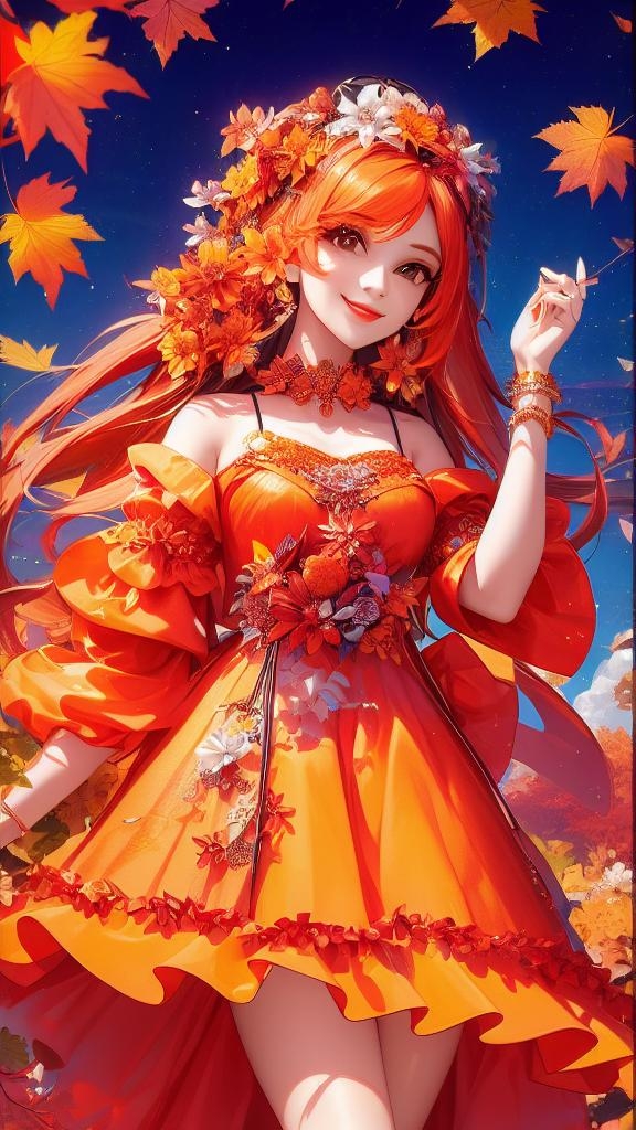 秋日暖阳下的橙色少女🍁