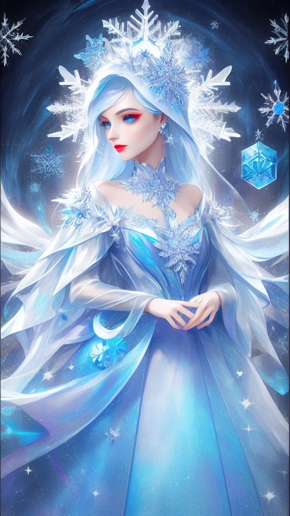 当白发遇上冰晶,冷艳与华丽的碰撞就此展开