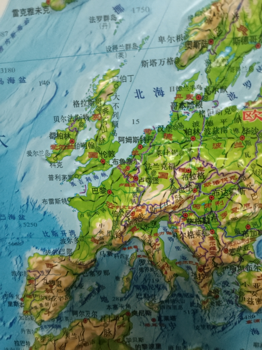 换新地图啦!给你们看看欧洲部分国家的地形