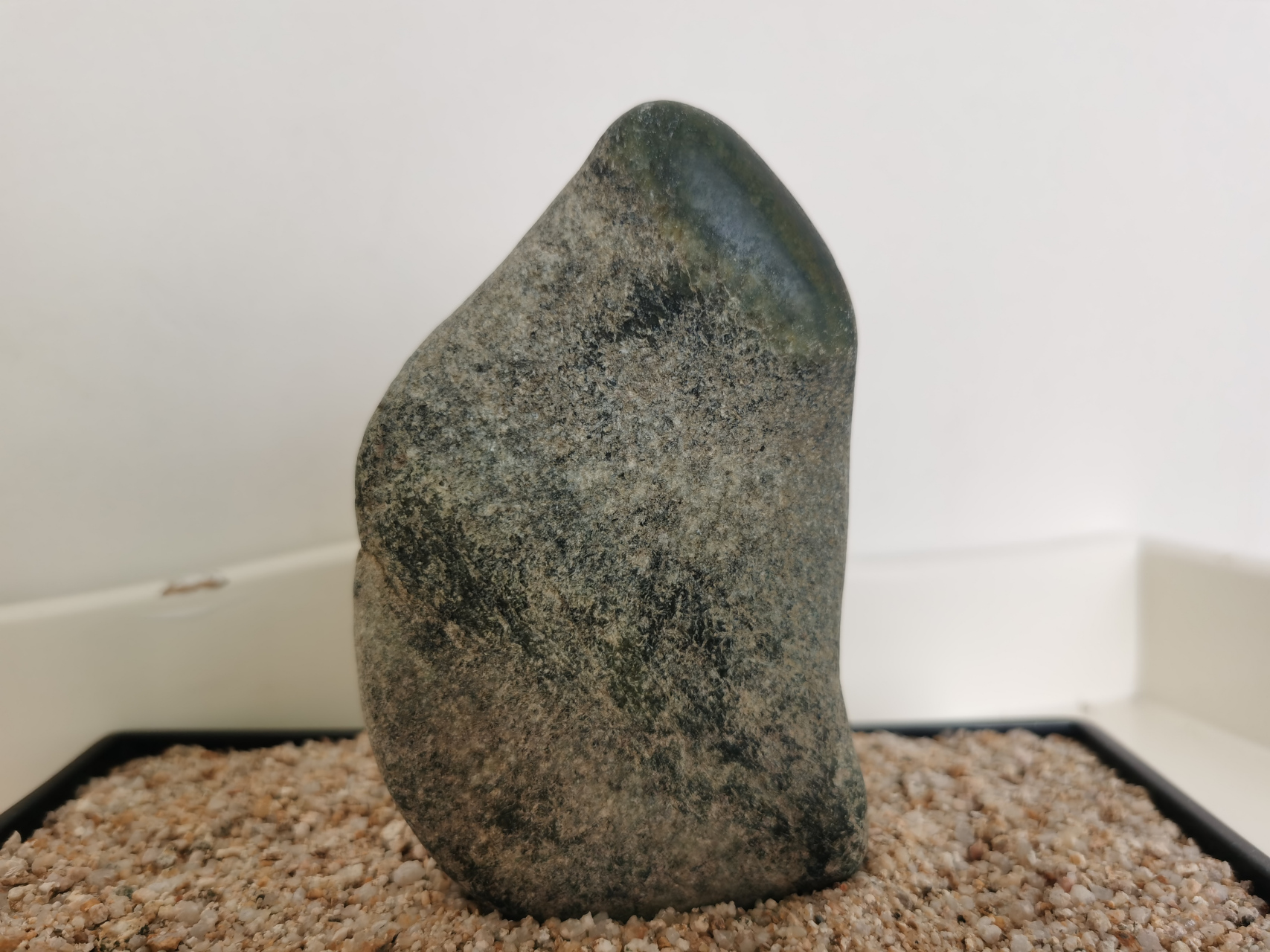 一方和田玉青玉奇石,籽料原石,象形石,寿星.