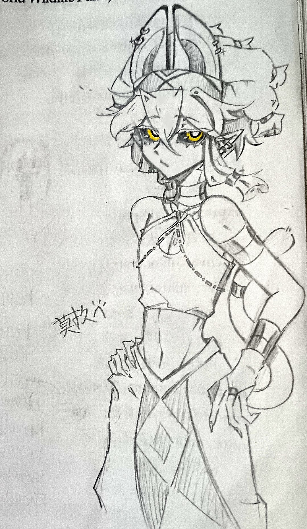 果然在英语书上摸鱼就是有手感哈)) #凹凸世界帕洛斯# 私设哦西