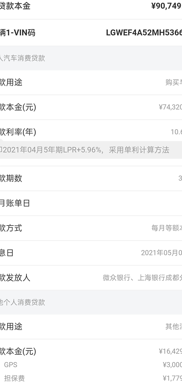 大神帮帮忙 微众银行车贷3年.年利率是10.