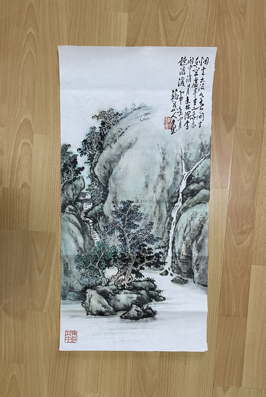 春夏秋冬,安徽老画家洪国文先生二平尺四条屏