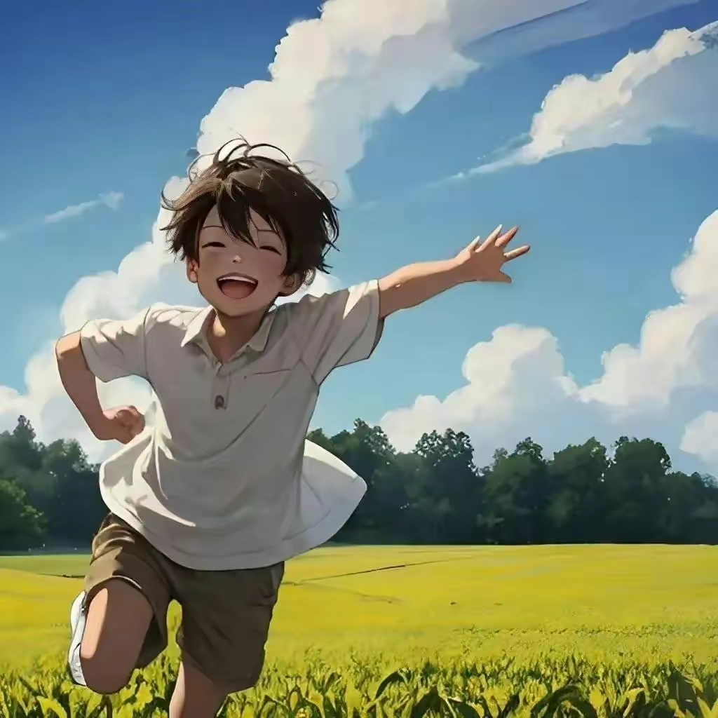 今天分享的是一个身穿白衬衫棕色短裤的小男孩在