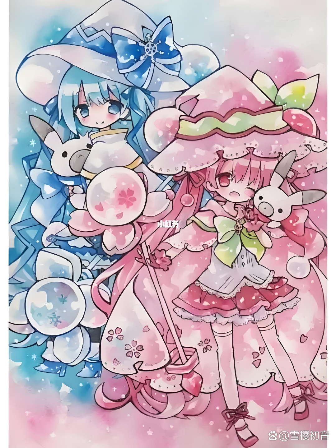 我最喜欢的樱初音和雪初音的图片#樱雪初音
