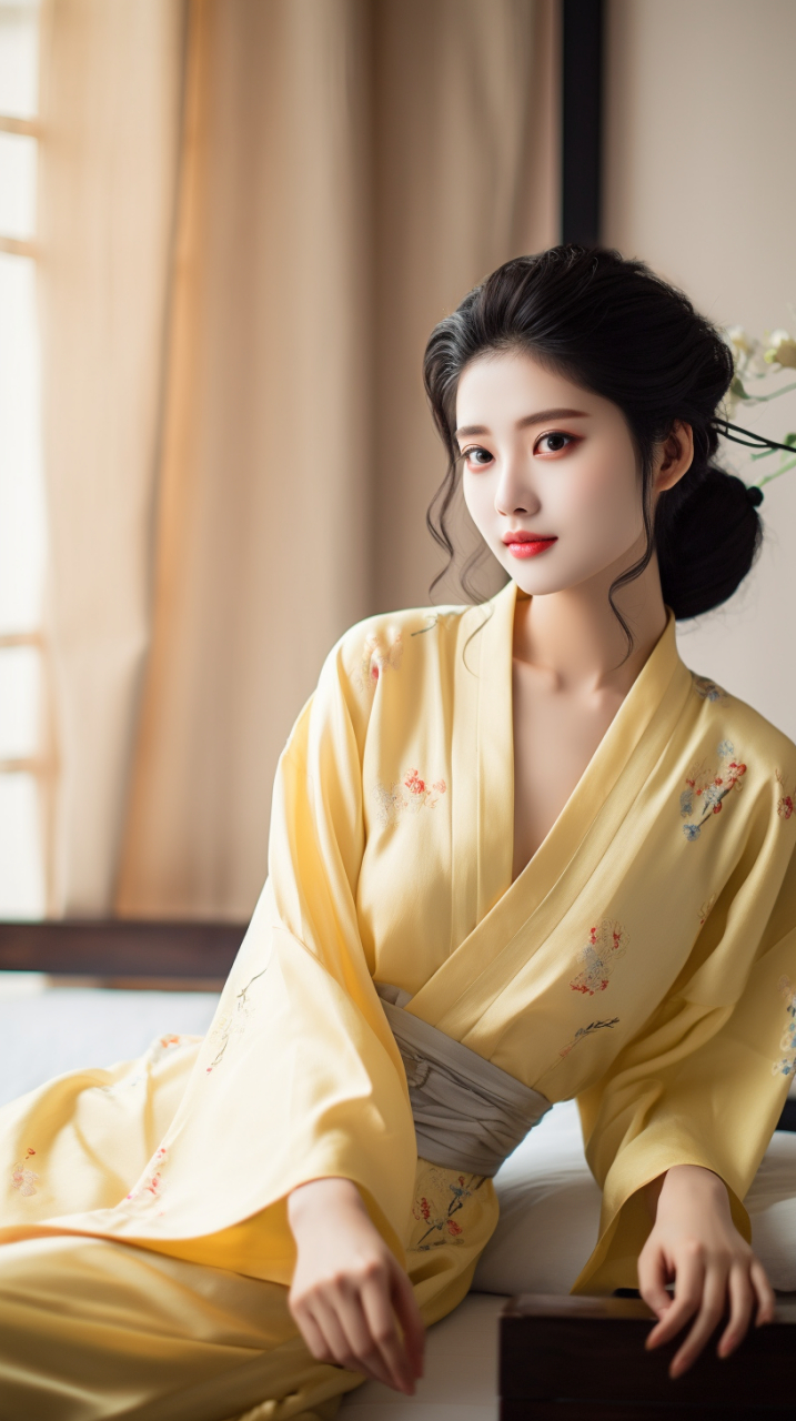 那汉服,如天边晚霞般绚烂,又如山间清泉般纯净.