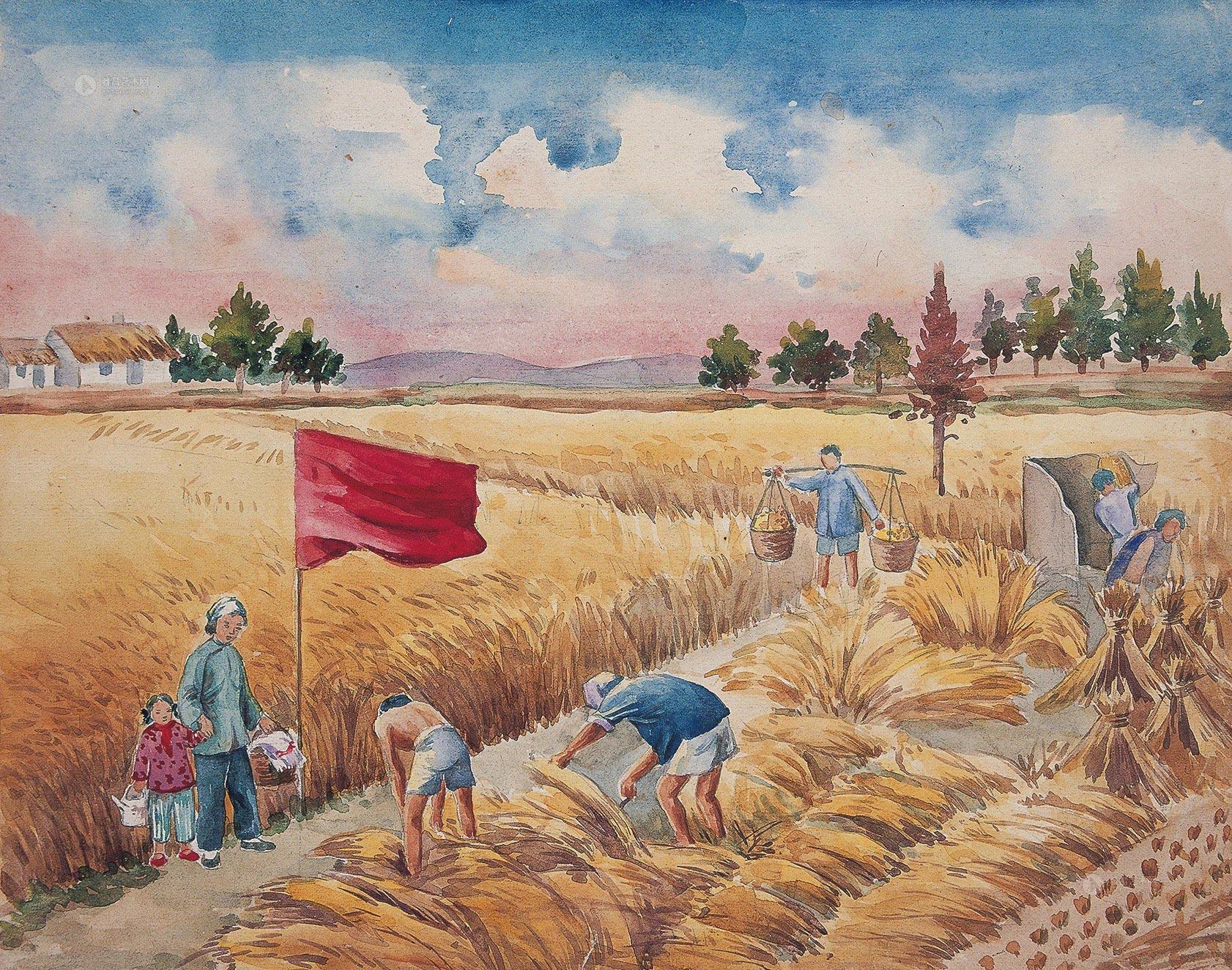 农夫播谷期苗壮,世代耘秧盼绿鲜