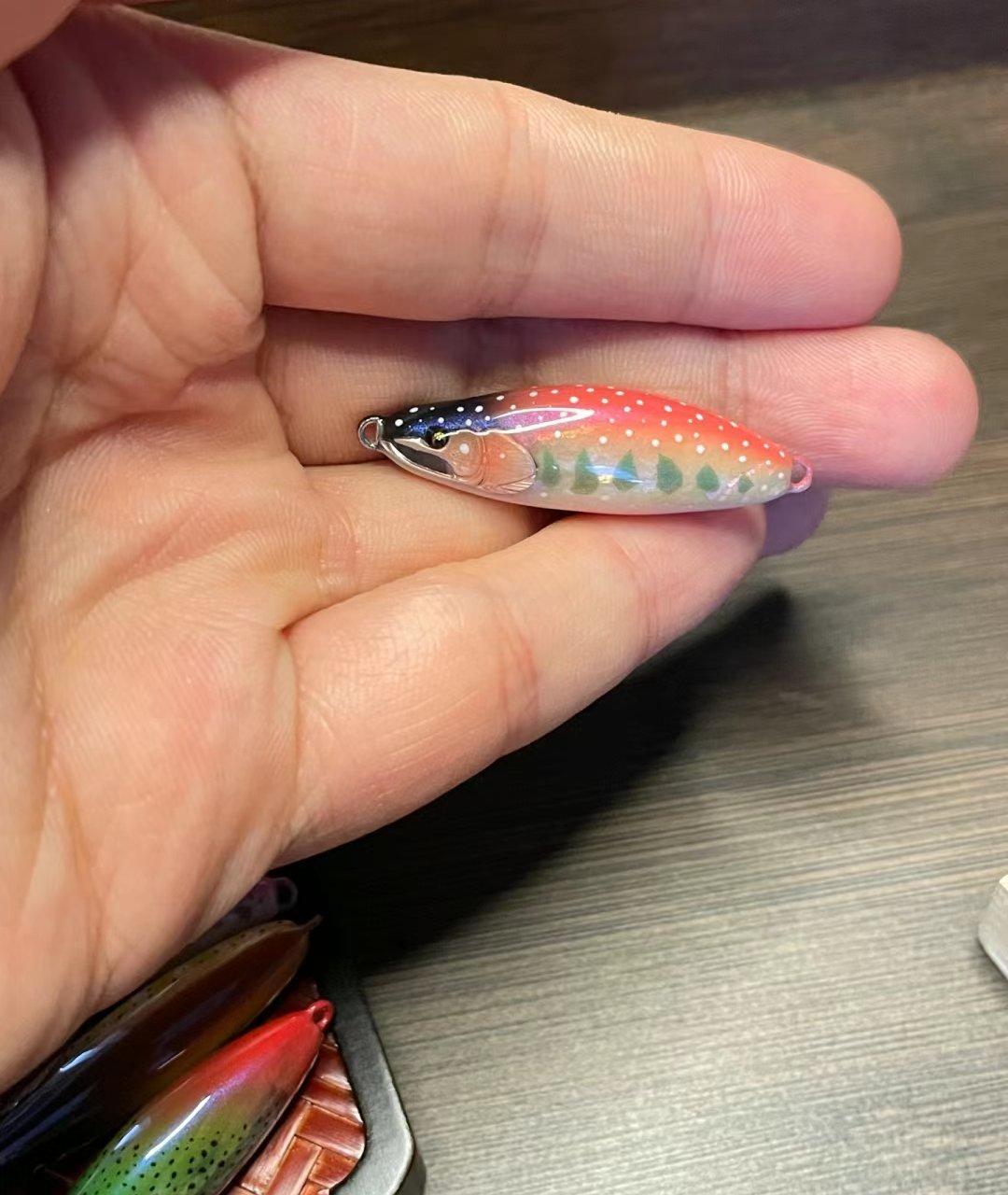 大家快来看看我手工做的路亚饵