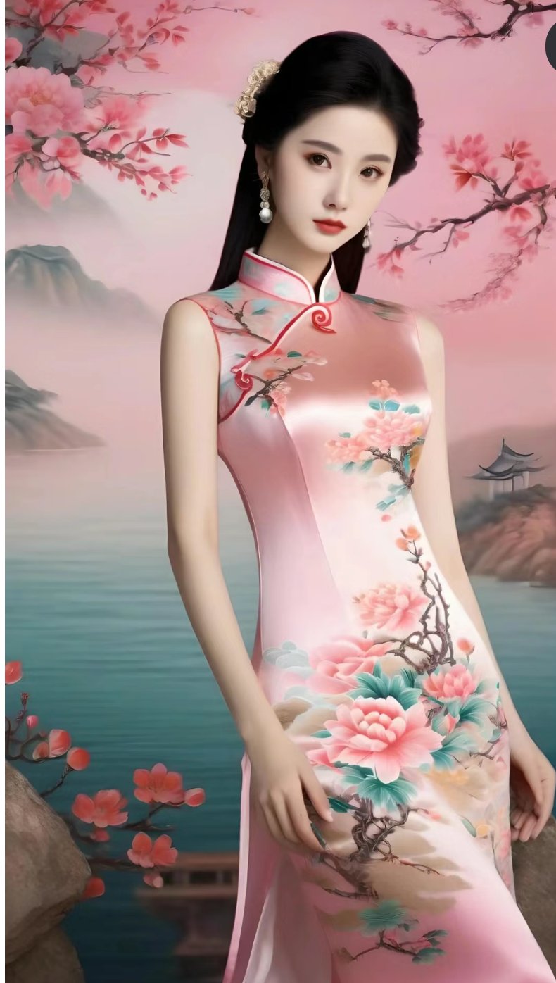 旗袍的古韵之美!古风真丝旗袍