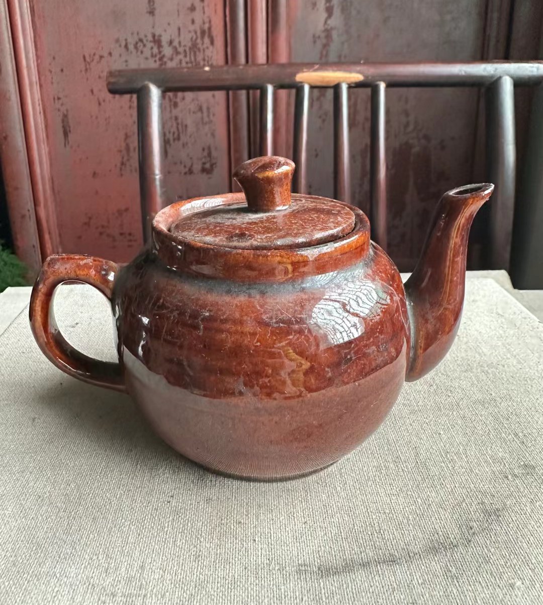 古董古玩收藏杂项酱釉紫砂茶壶民俗收藏怀旧