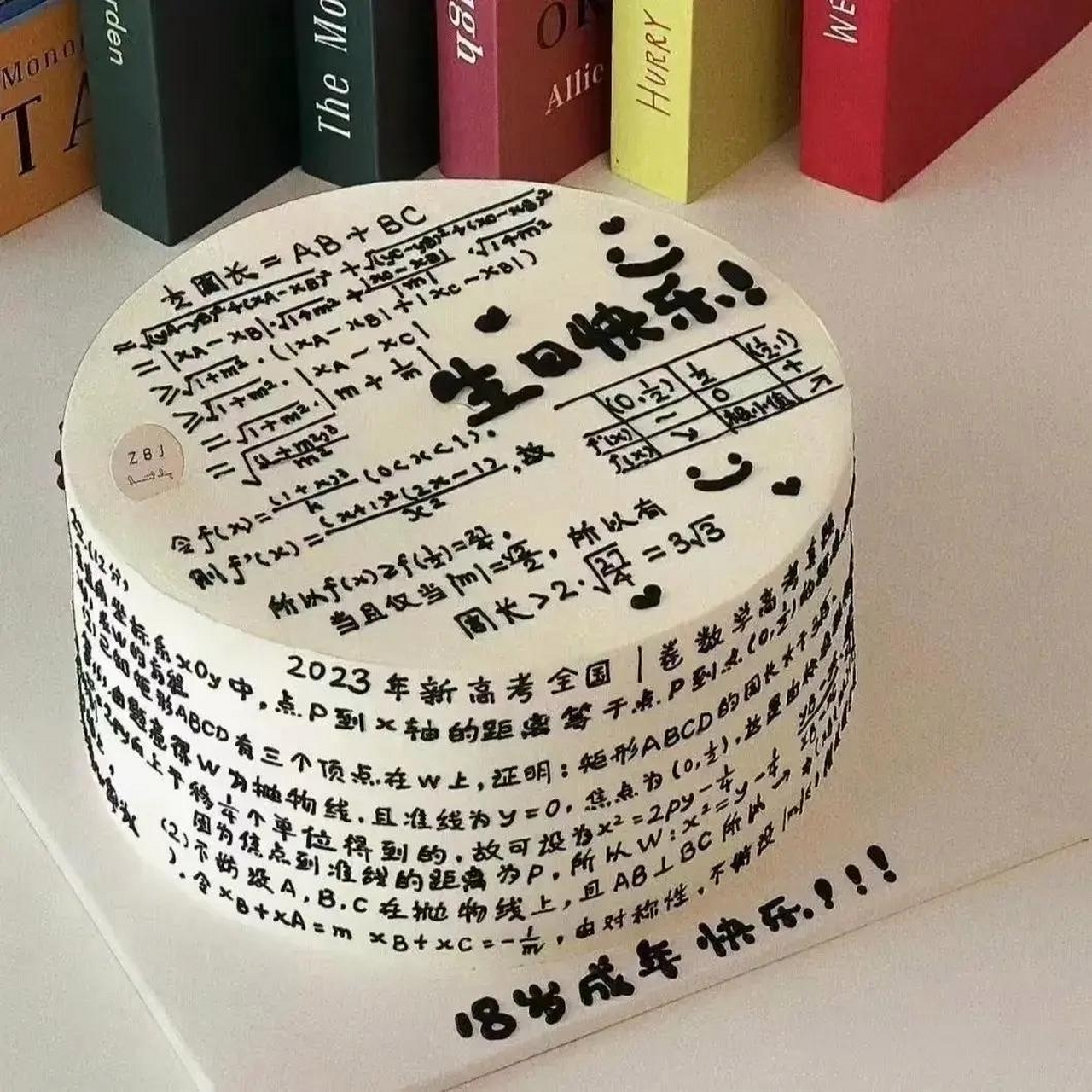 当成人礼收到这样的蛋糕,请计算他的心理阴影面积