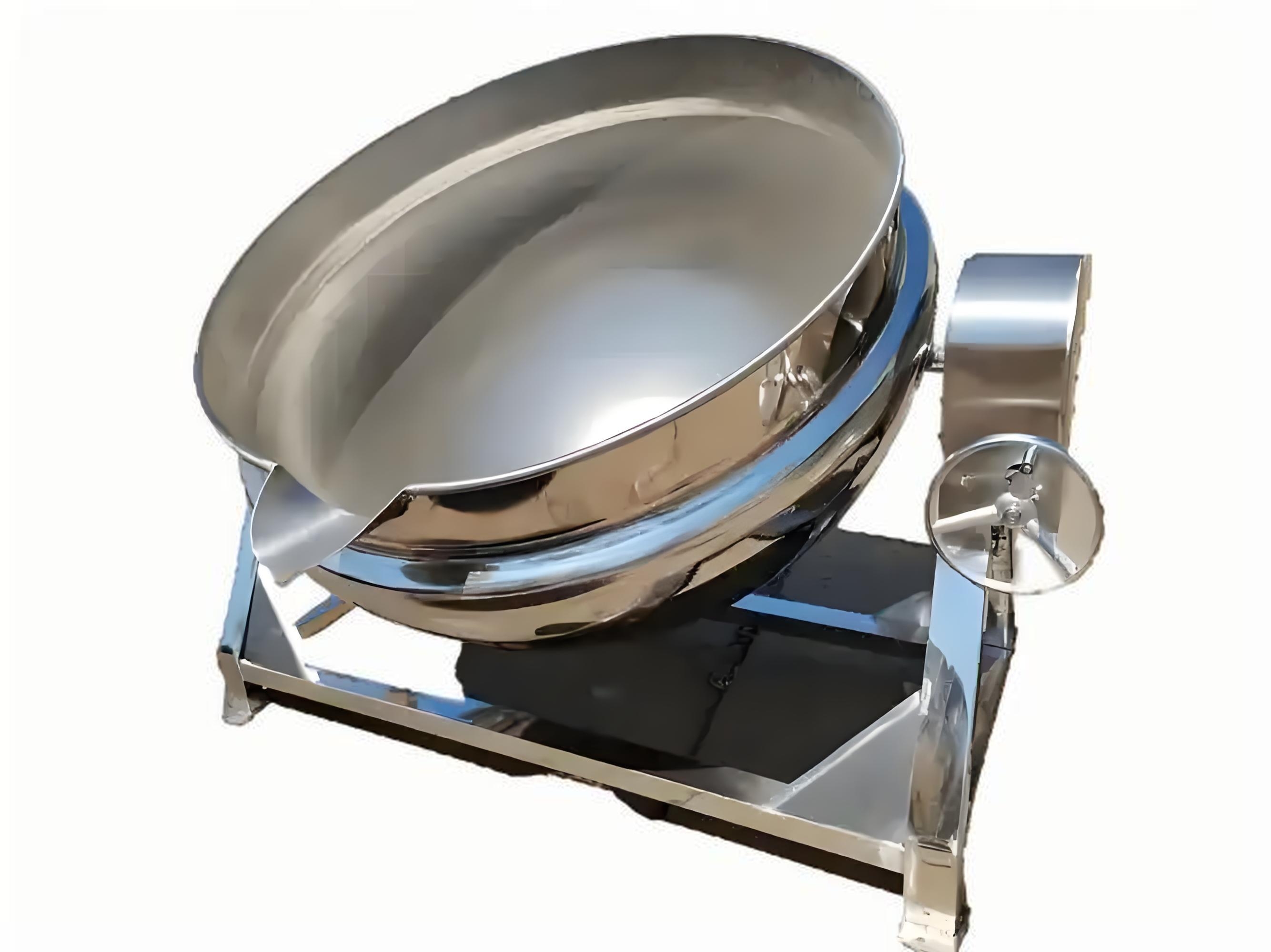 不锈钢夹层锅电加热汤锅可倾式拌和锅蒸汽夹层锅蒸煮锅-上海科劳机械