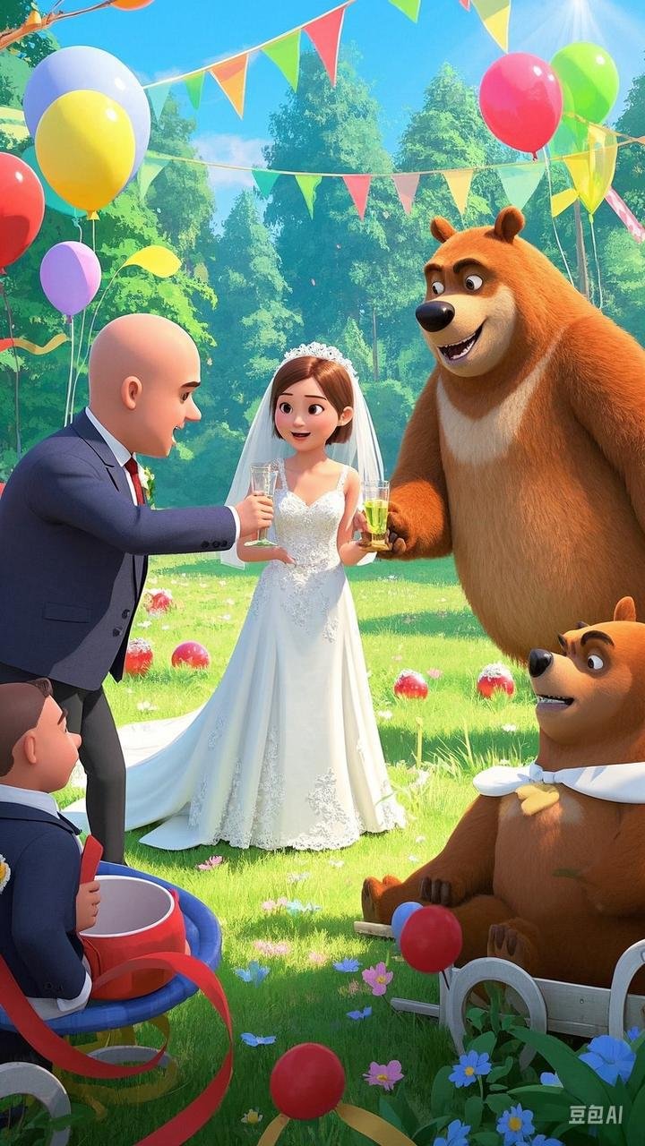 光头强结婚了,熊大熊二参加婚礼祝福#烟花迎新年