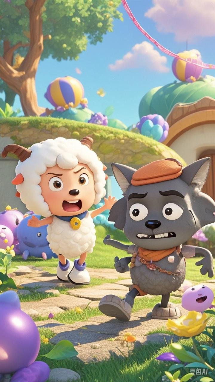 抓羊相关:"喜羊羊,当我跑进羊村的时候,我会先吃了你!