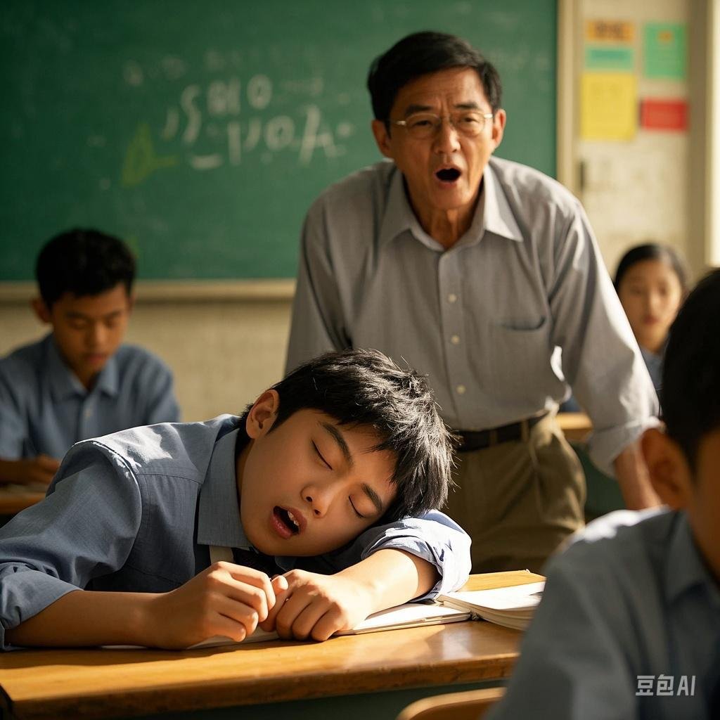 老师气不打一处来,对着那学生就开炮:"嘿!