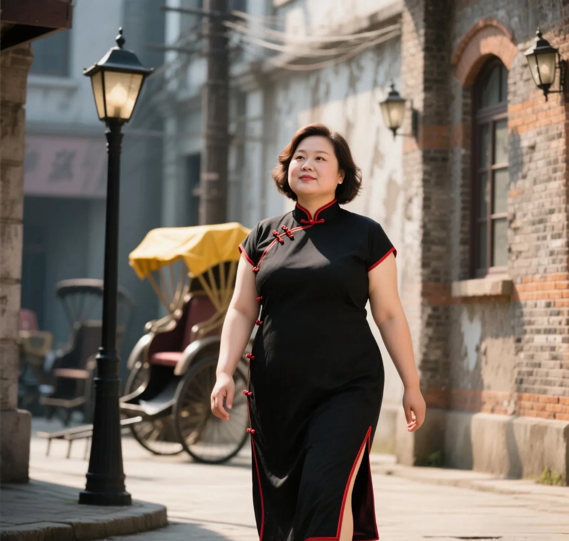 胖不是上吓挚 旗袍50岁大方脸的胖女人发型图片胖女人穿旗袍搞笑旗袍