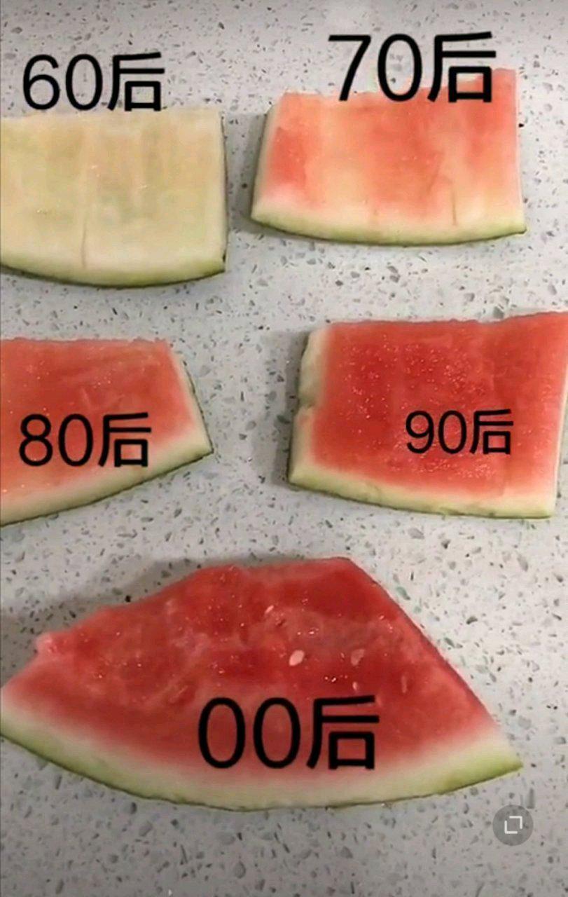 想看看50后和10后吃的西瓜皮
