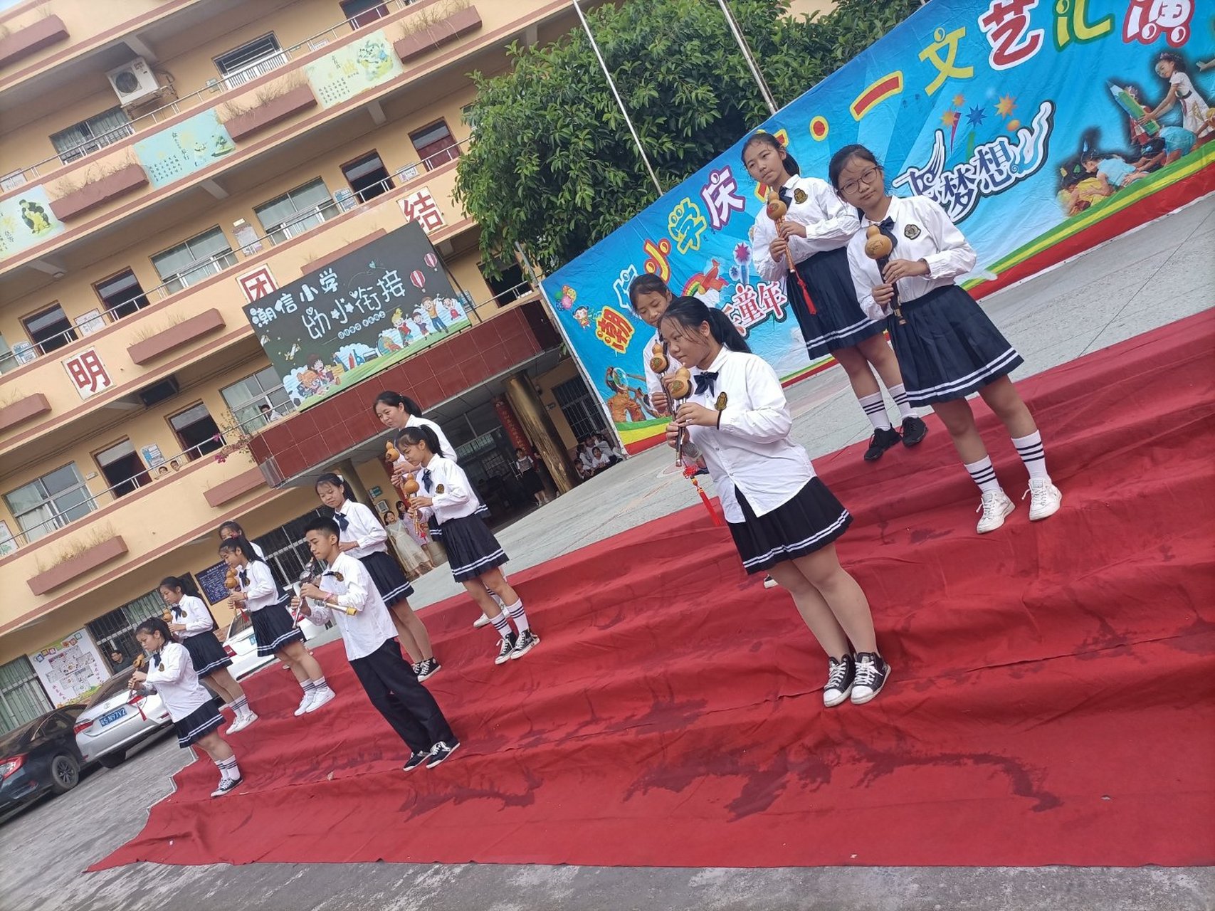 校园资讯# 长安潮信学校大课间活动展示:三操齐练,才艺展示,武术表演