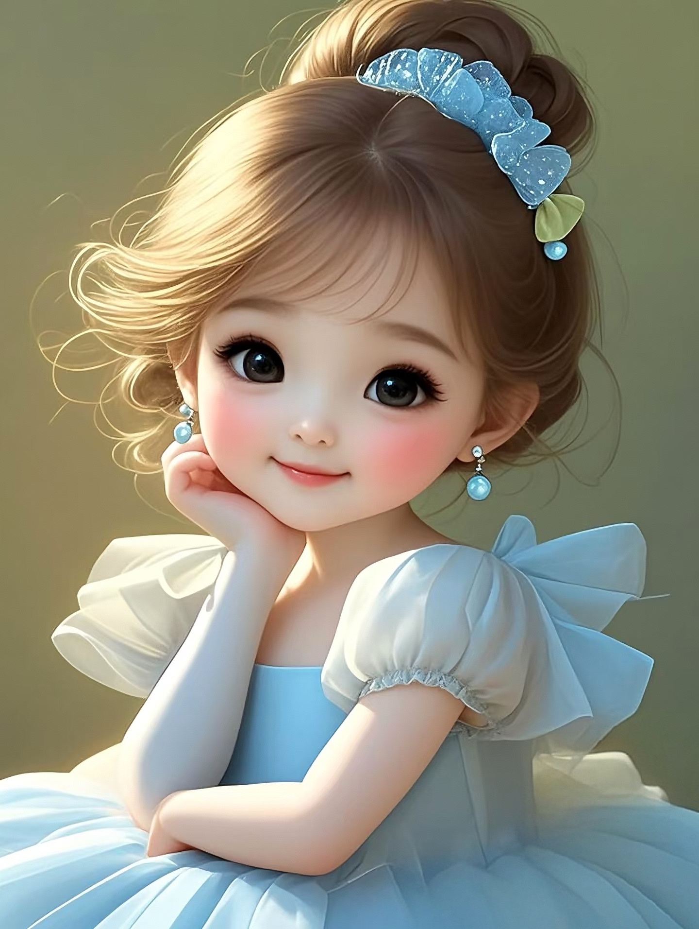 今天分享一张甜度爆表的小女孩头像 圆圆的眼睛,软萌的小脸,看一眼就