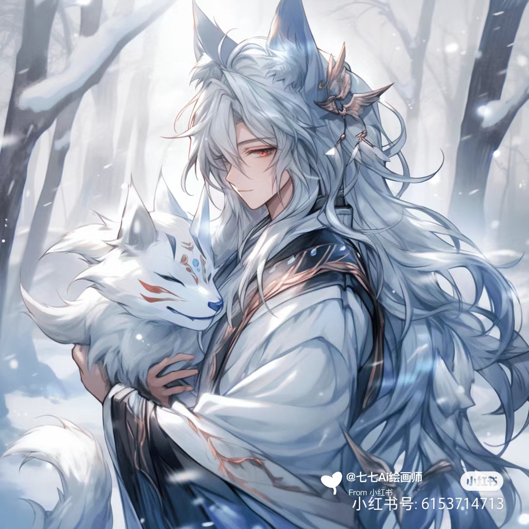 男孩九尾狐头像来了!😋😋😋😋