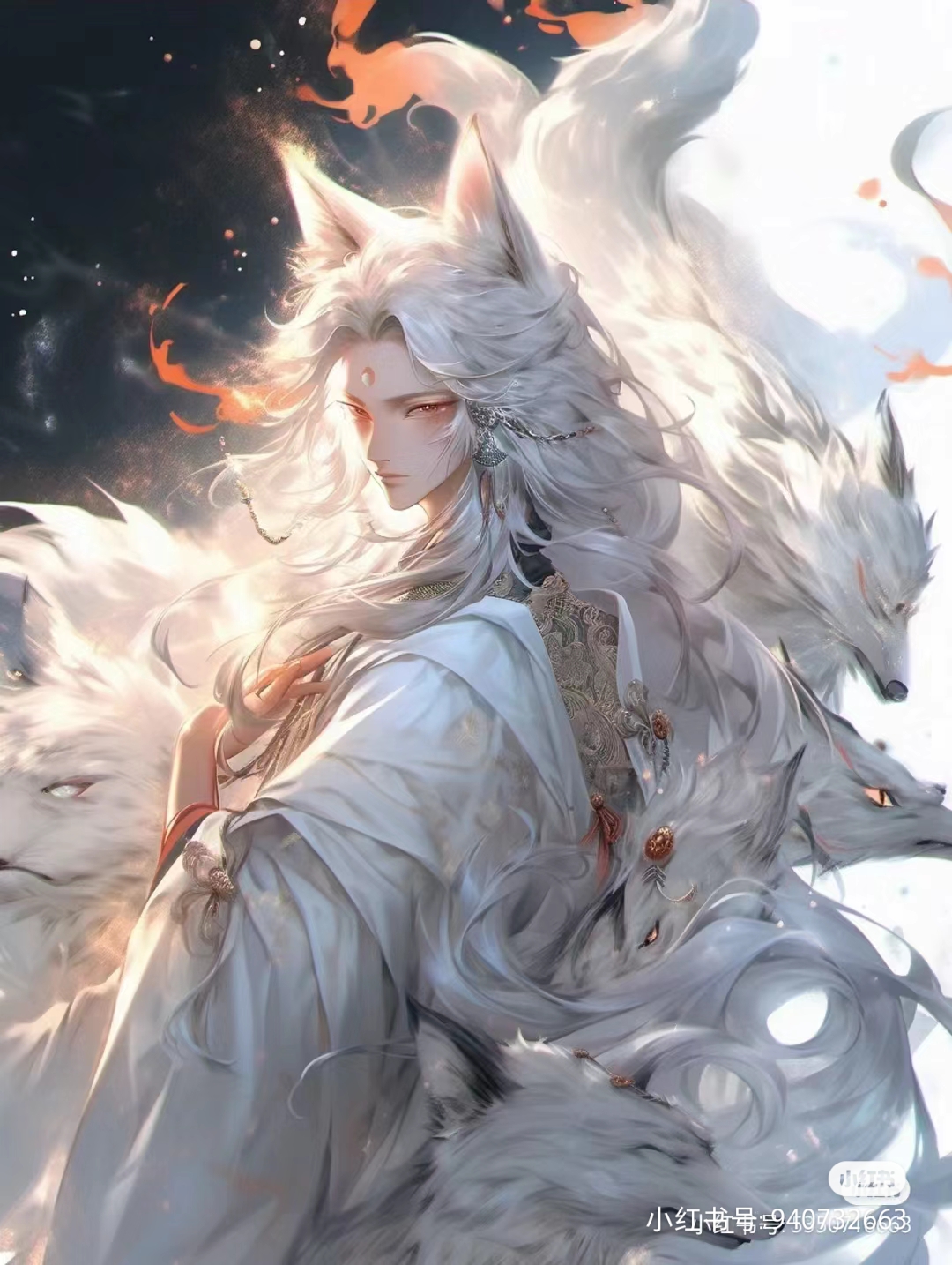 男孩九尾狐头像来了!😋😋😋😋