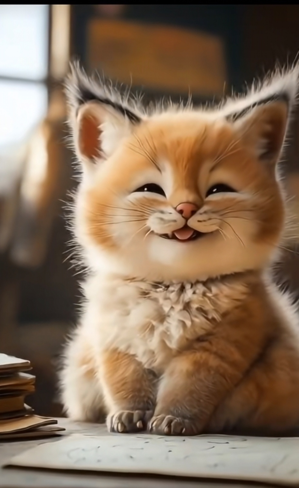 我家的小猫咪,美的笑得灿烂无比,这只喵的笑容,仿佛能治愈一切不开心
