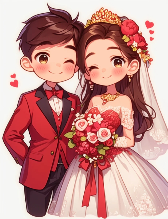 图片卡通结婚卡通婚礼卡通图片结婚动漫图片结婚卡通图片一男一女结婚
