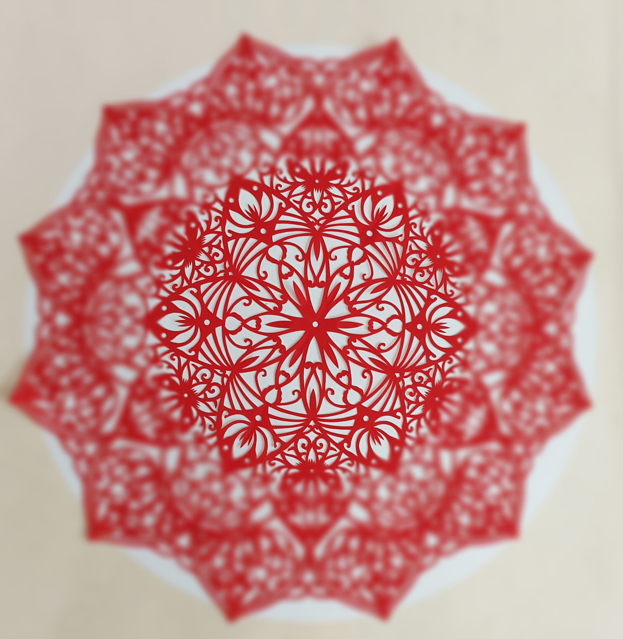 禅意莲花(团花剪纸)