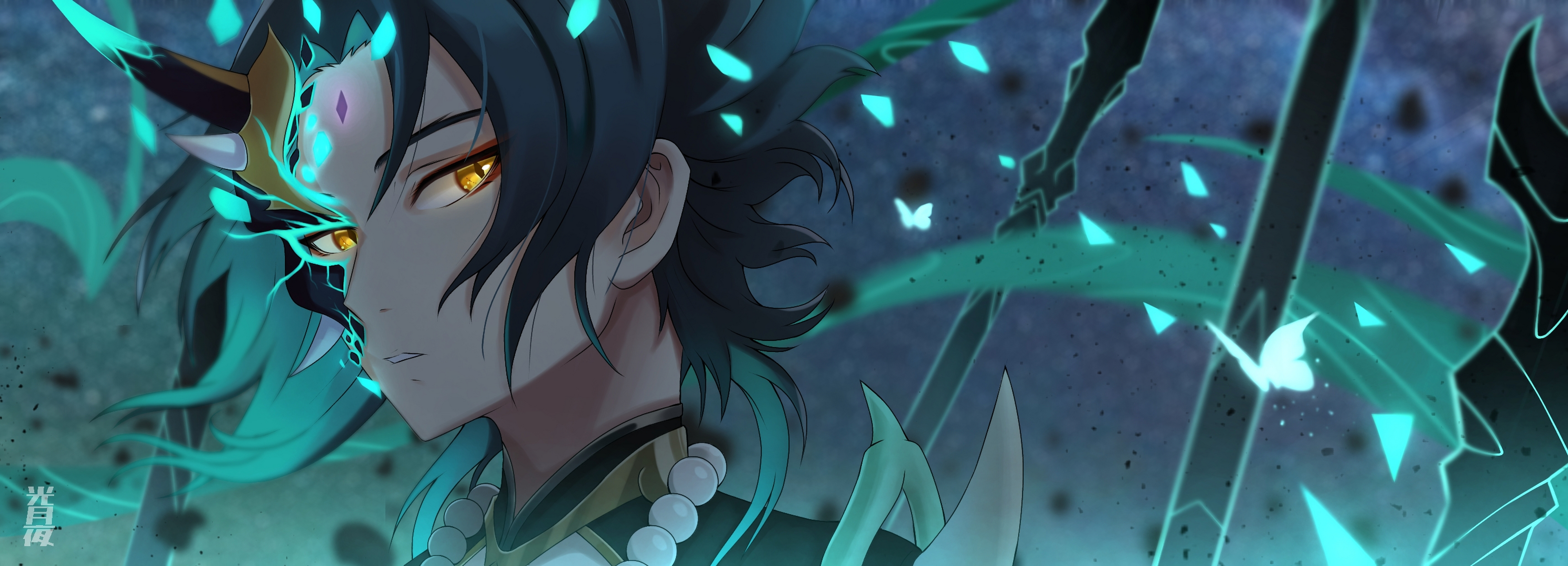 风属性双神: 降魔大圣——魈 高天的歌者——巴巴托斯 画师:naito