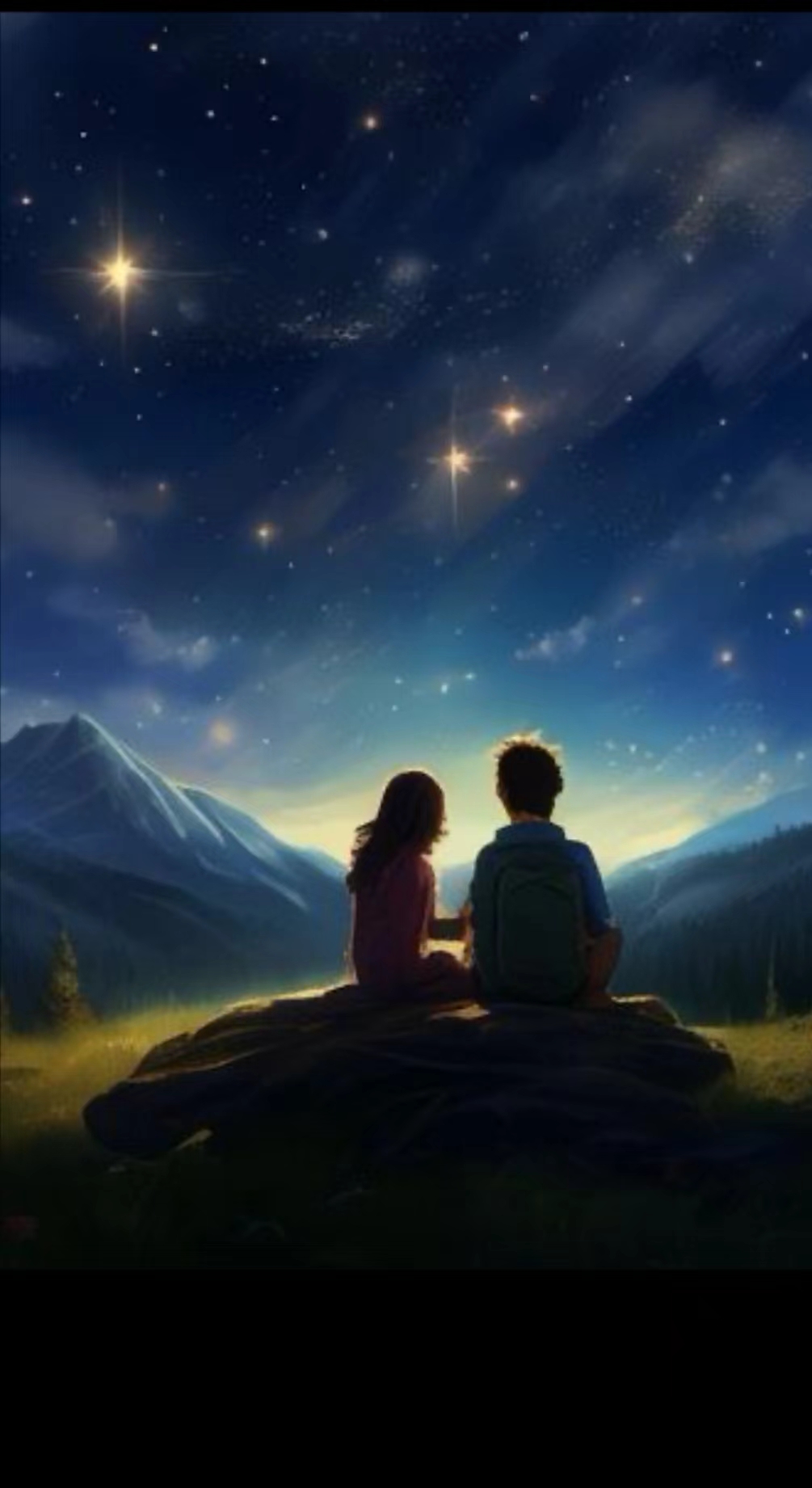 星空下的旧吉他
