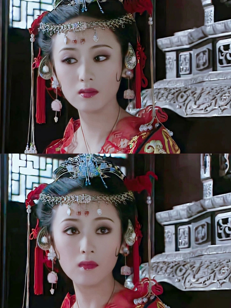 你敢相信,《上错花轿嫁对郎》是一部低成本剧,演员头上许多看似华丽的