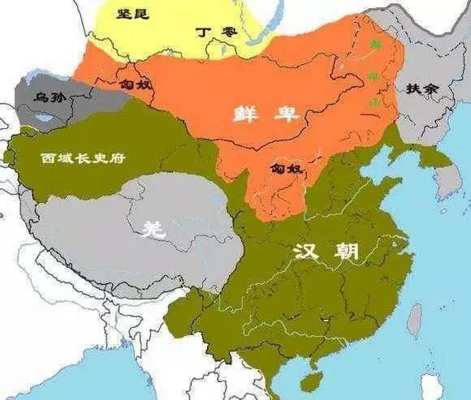 北丁零,南匈奴,西乌孙,东鲜卑,紧紧的包围着北匈奴,北匈奴穷途末路!