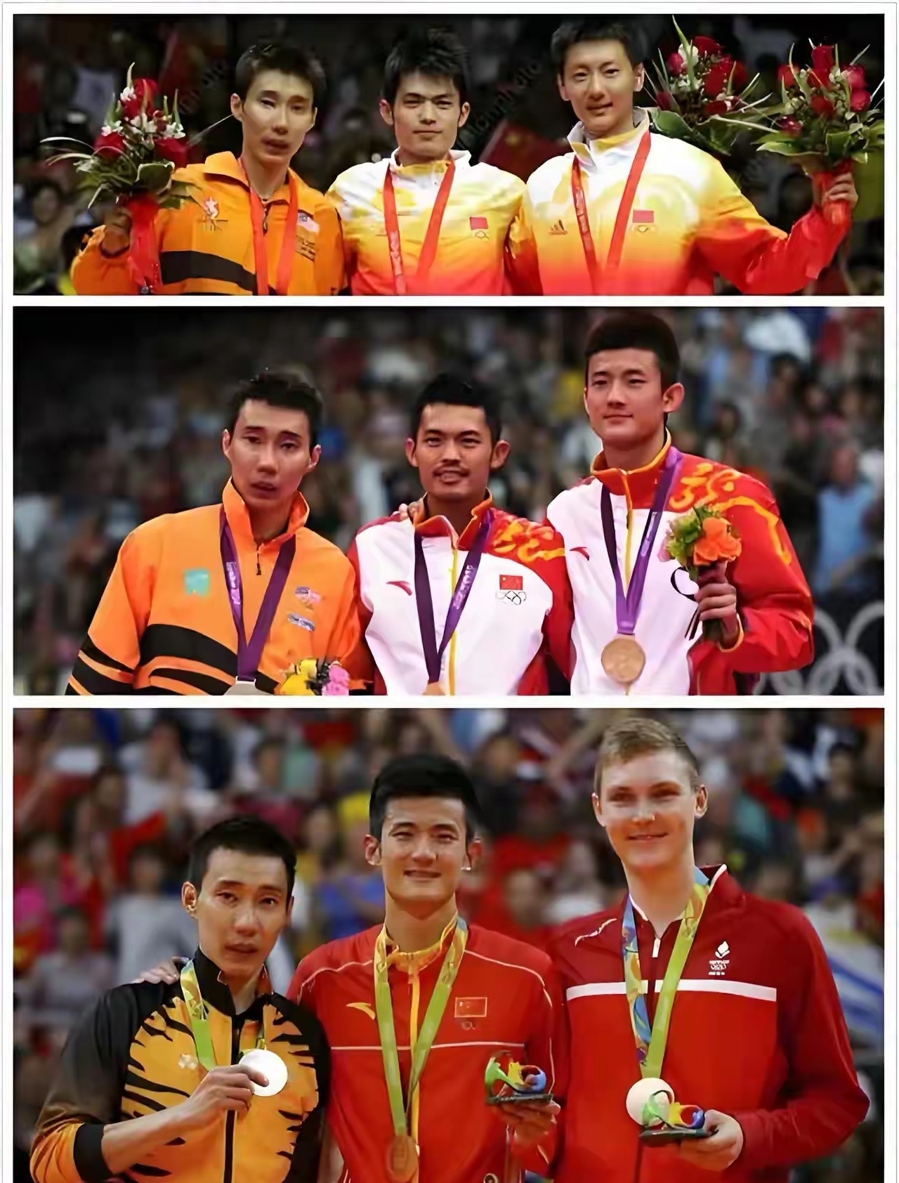 672,16年里约奥运会,林丹和李宗伟过了巅峰, 谌龙获得男单金牌.