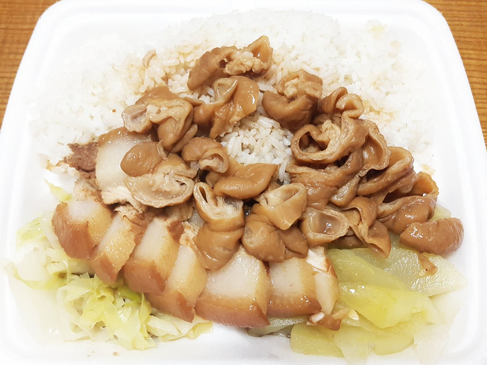 潮汕小店的卤水猪大肠五花肉双拼饭,20.