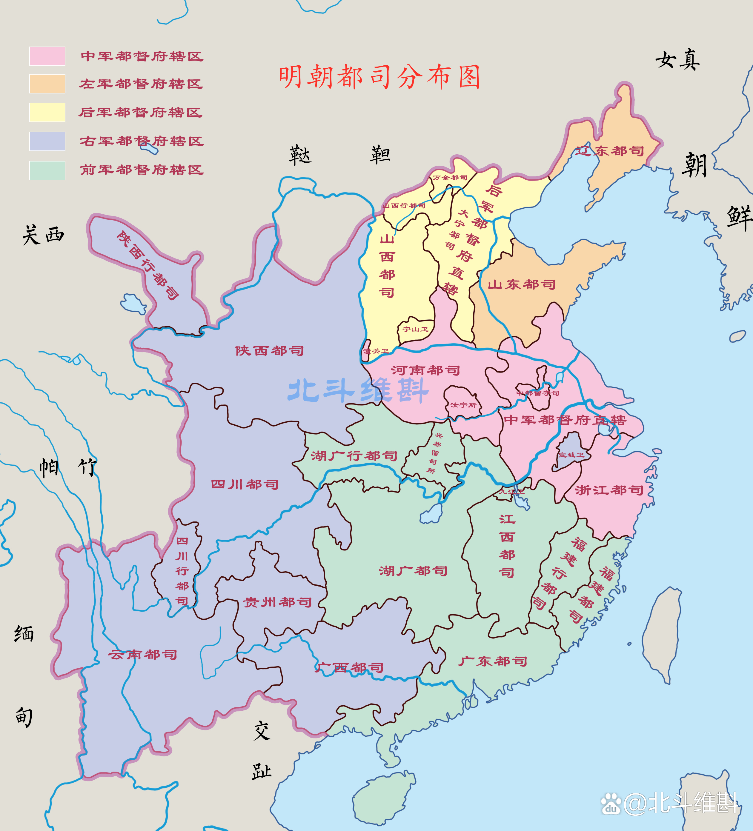 明朝统一地图图片