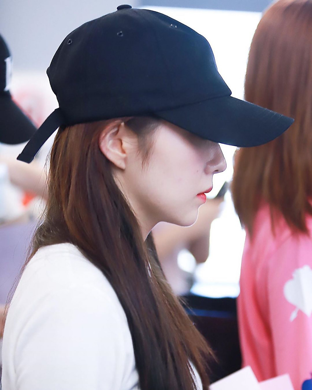 带着帽子的裴珠泫(irene)更加好看#娱乐