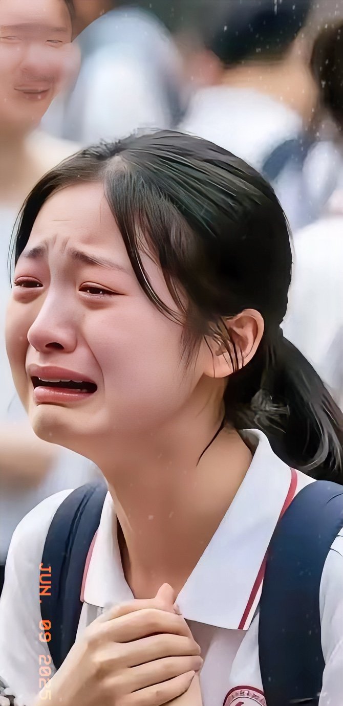 这位小姑娘考生翻开物理试卷的模样,心里肯定沉了一下