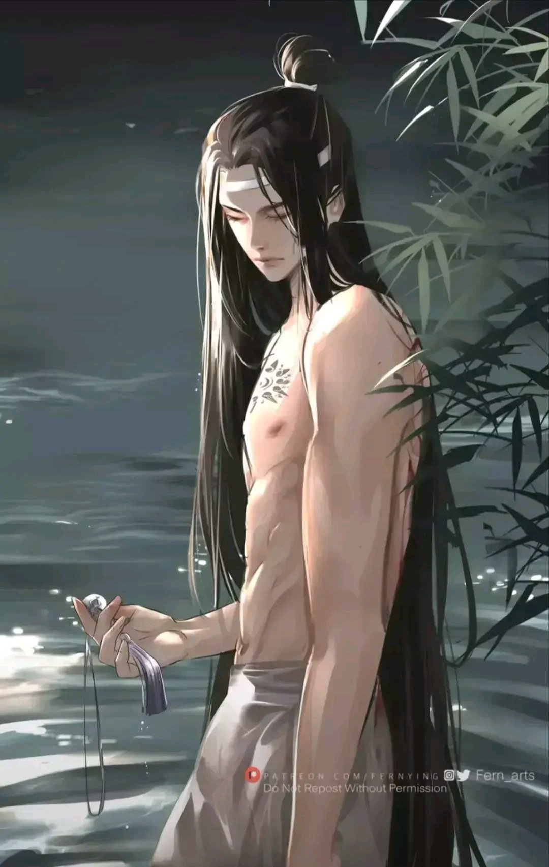 魔道祖师壁纸高清腹肌图片